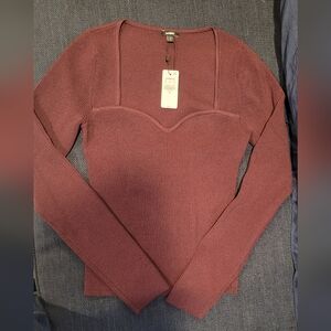 Express Purple Long Sleeve Top